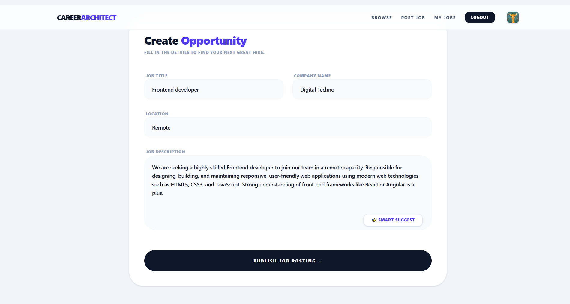 AI-Powered Job Description